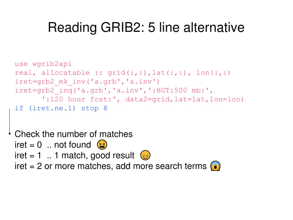 reading grib2 5 line alternative 4