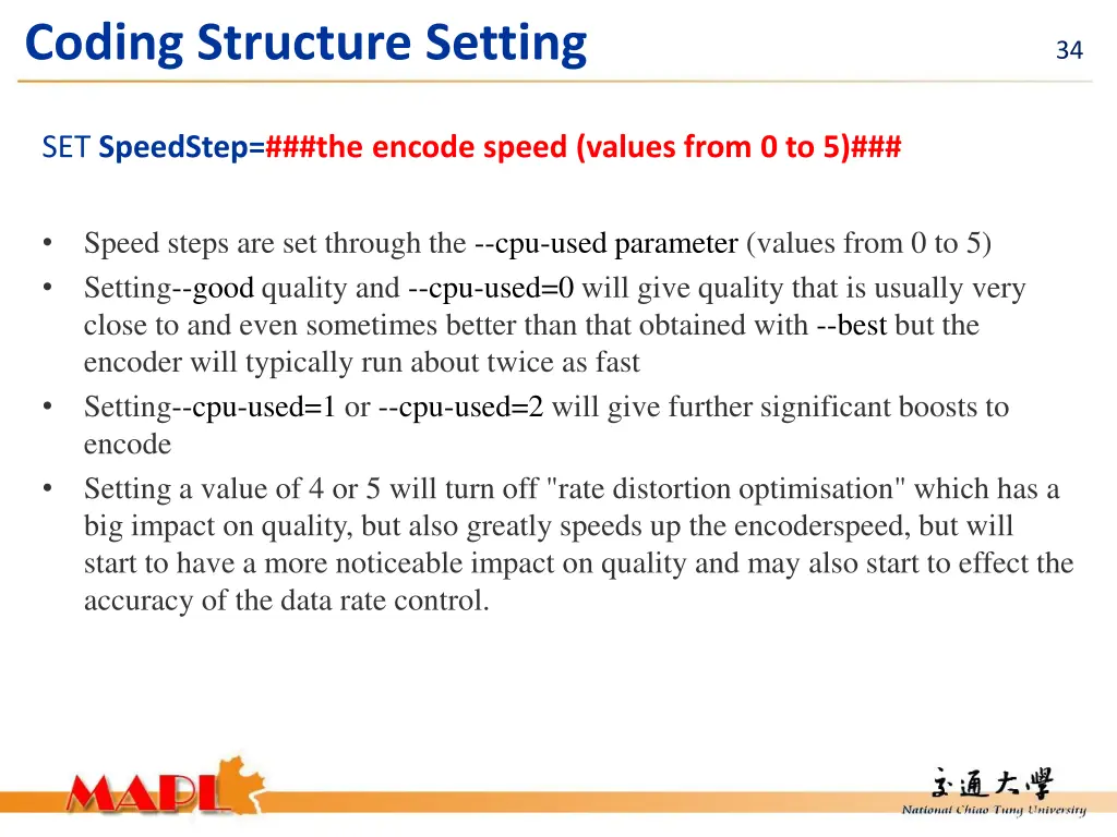 coding structure setting