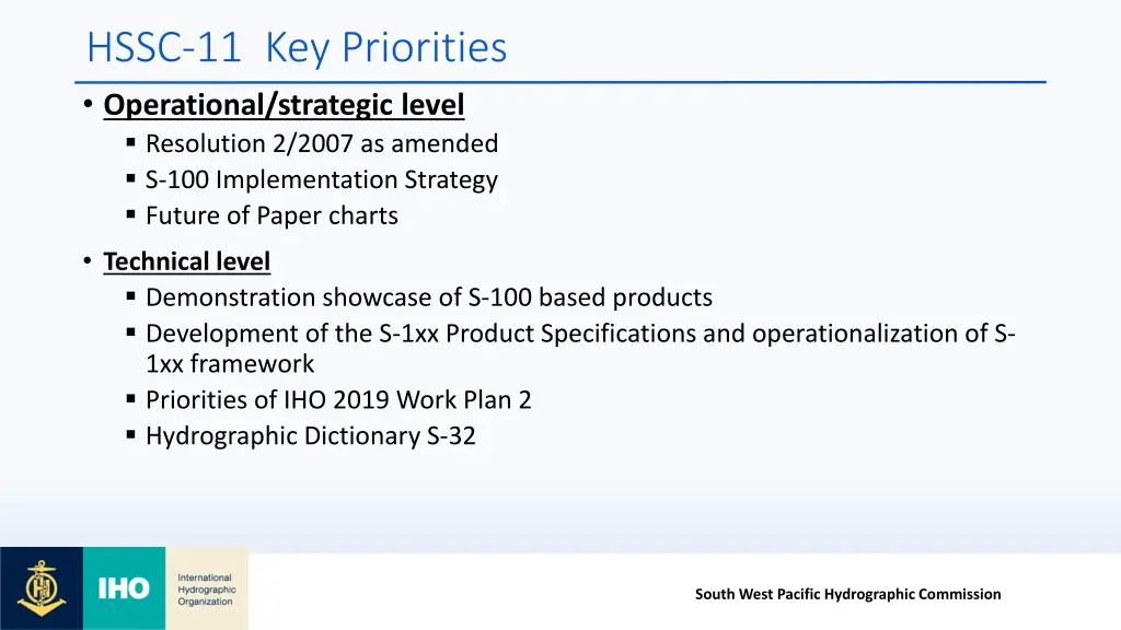 hssc 11 key priorities operational strategic