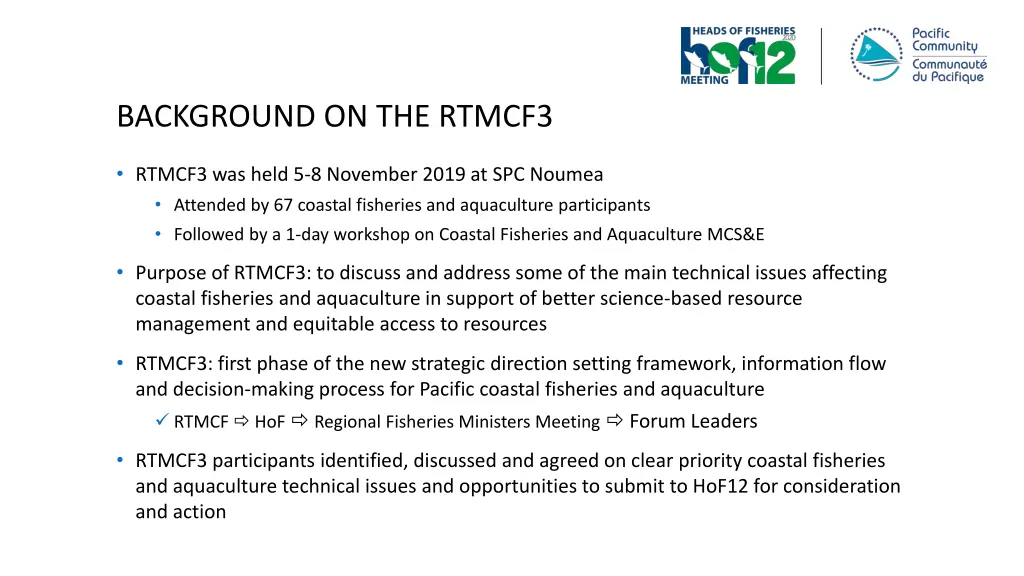 background on the rtmcf3