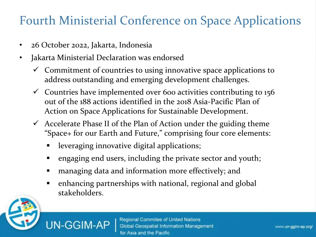 fourth ministerial conference on space