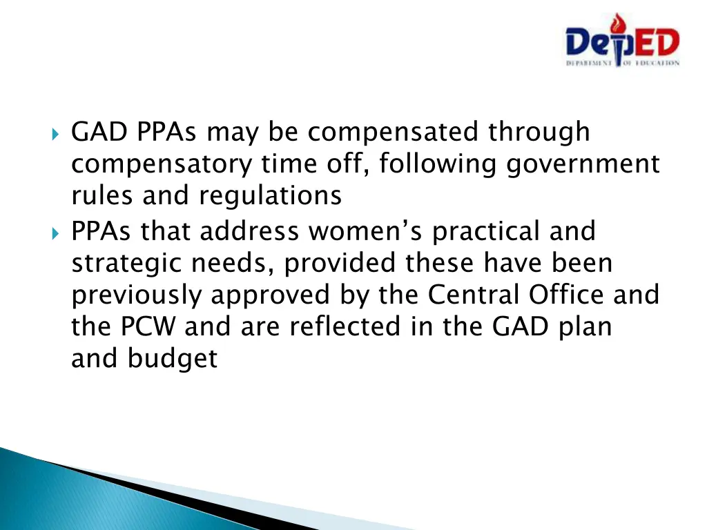 gad ppas may be compensated through compensatory