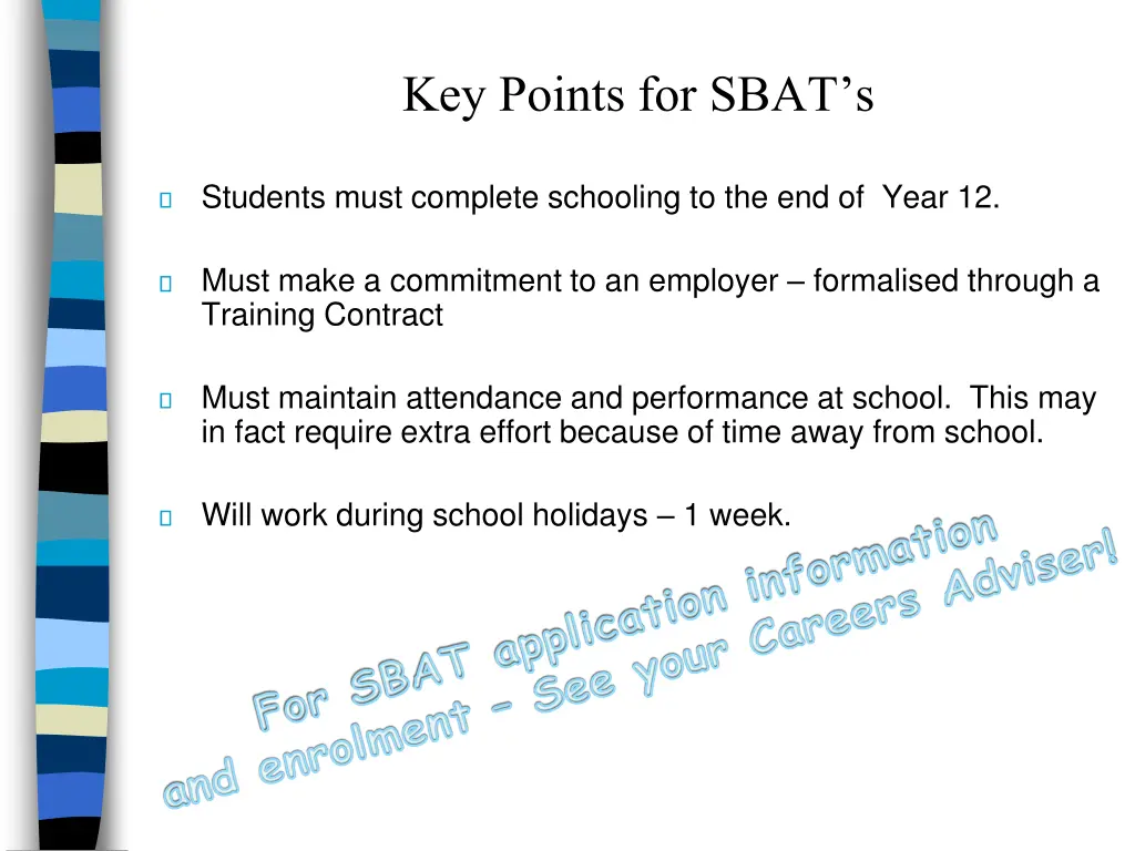 key points for sbat s