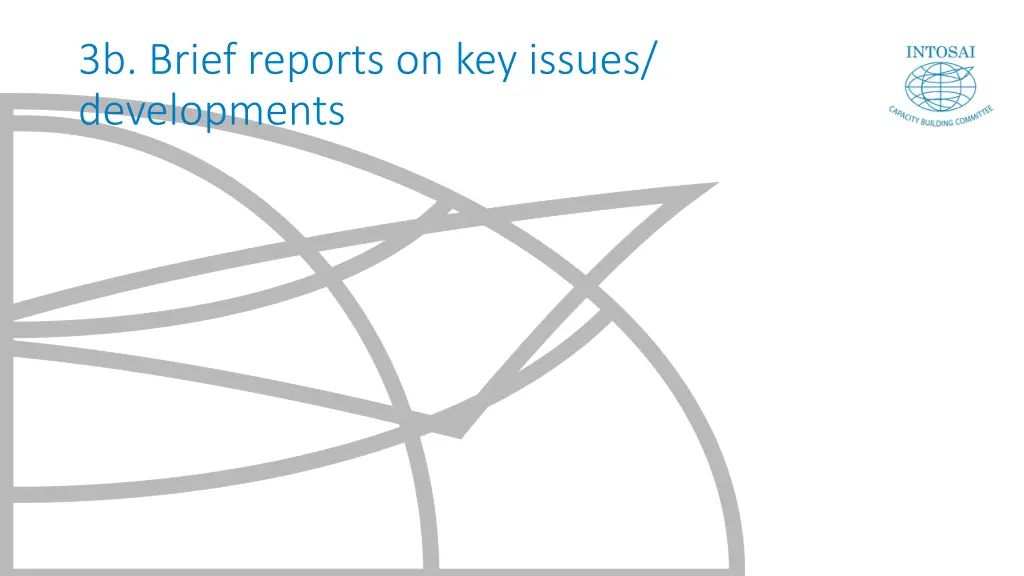 3b brief reports on key issues developments