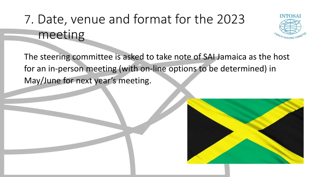 7 date venue and format for the 2023 meeting