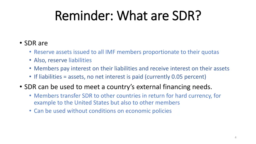 reminder what are sdr reminder what are sdr