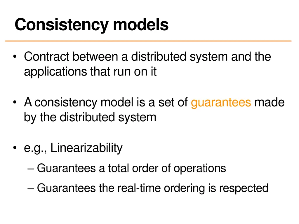 consistency models