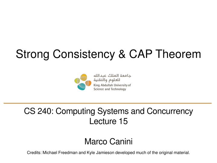 strong consistency cap theorem