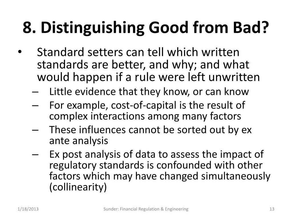 8 distinguishing good from bad