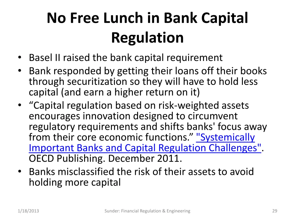 no free lunch in bank capital regulation basel