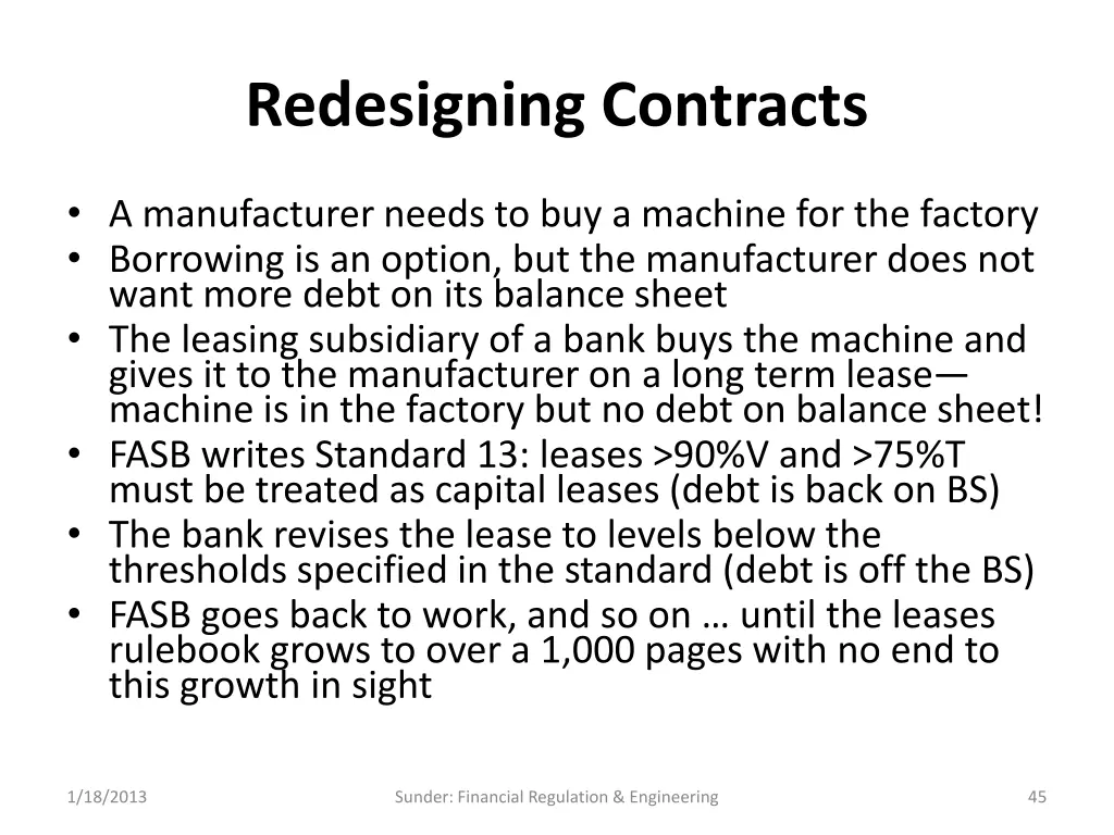 redesigning contracts