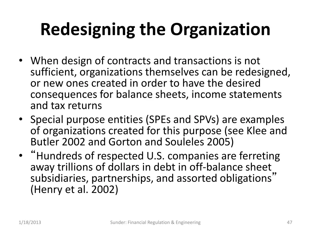 redesigning the organization