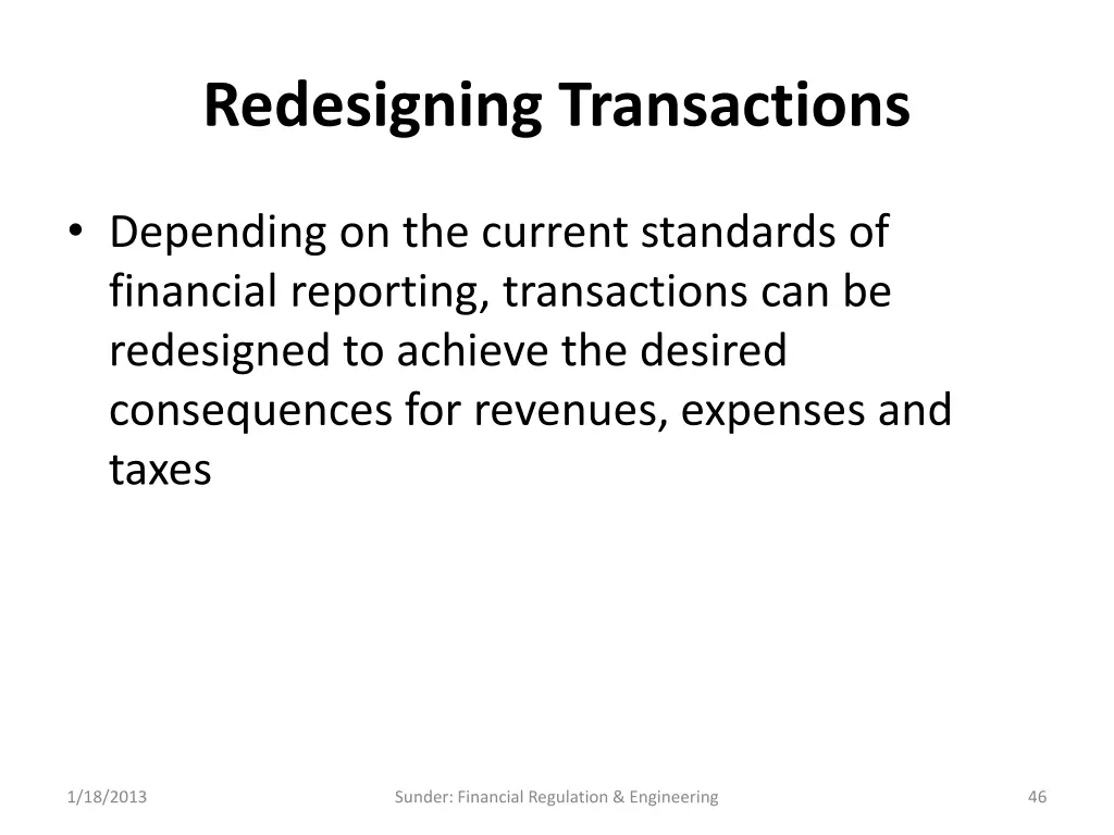 redesigning transactions