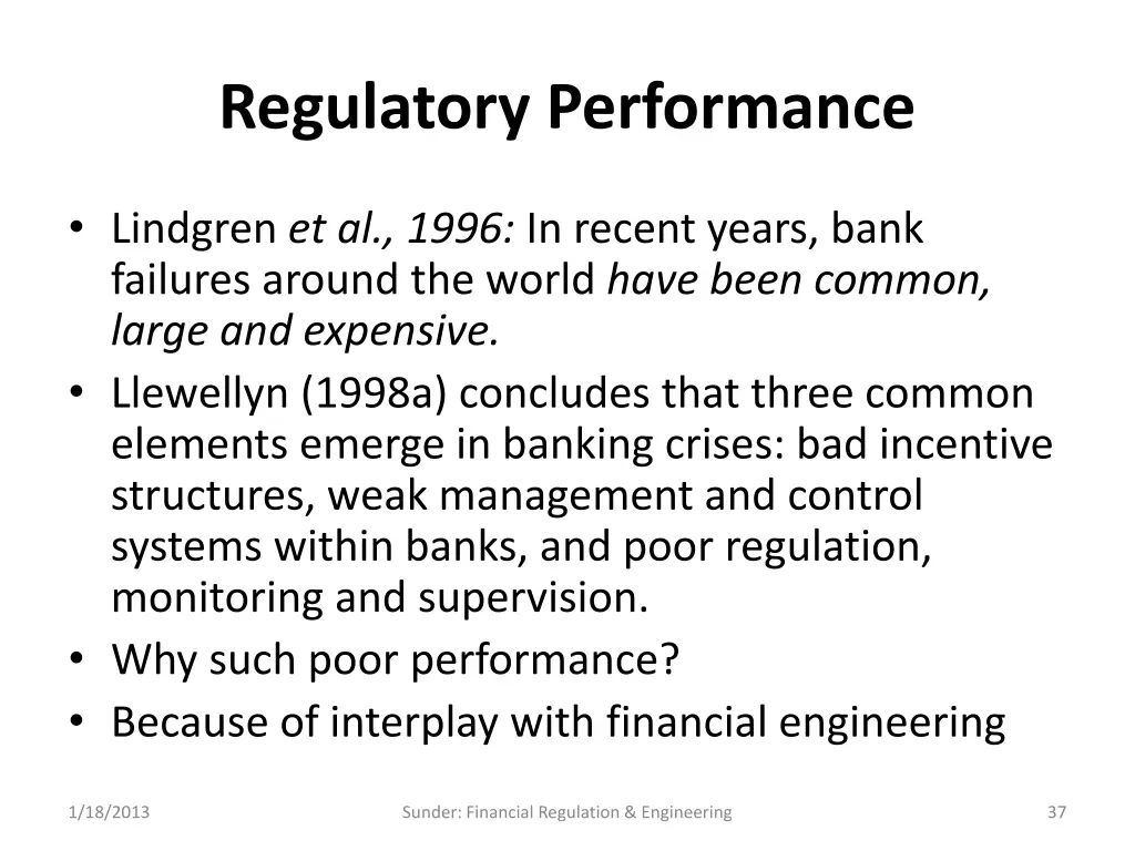 regulatory performance