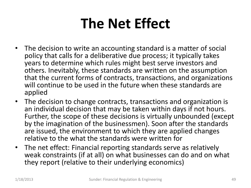 the net effect