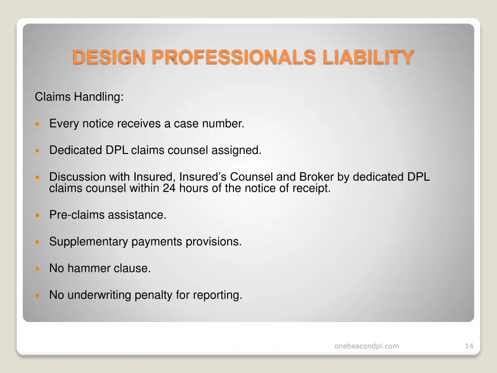 design professionals liability 12