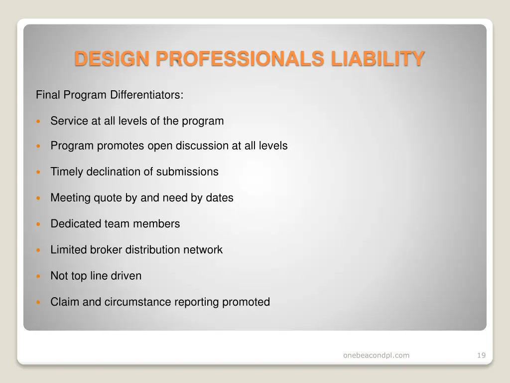 design professionals liability 17