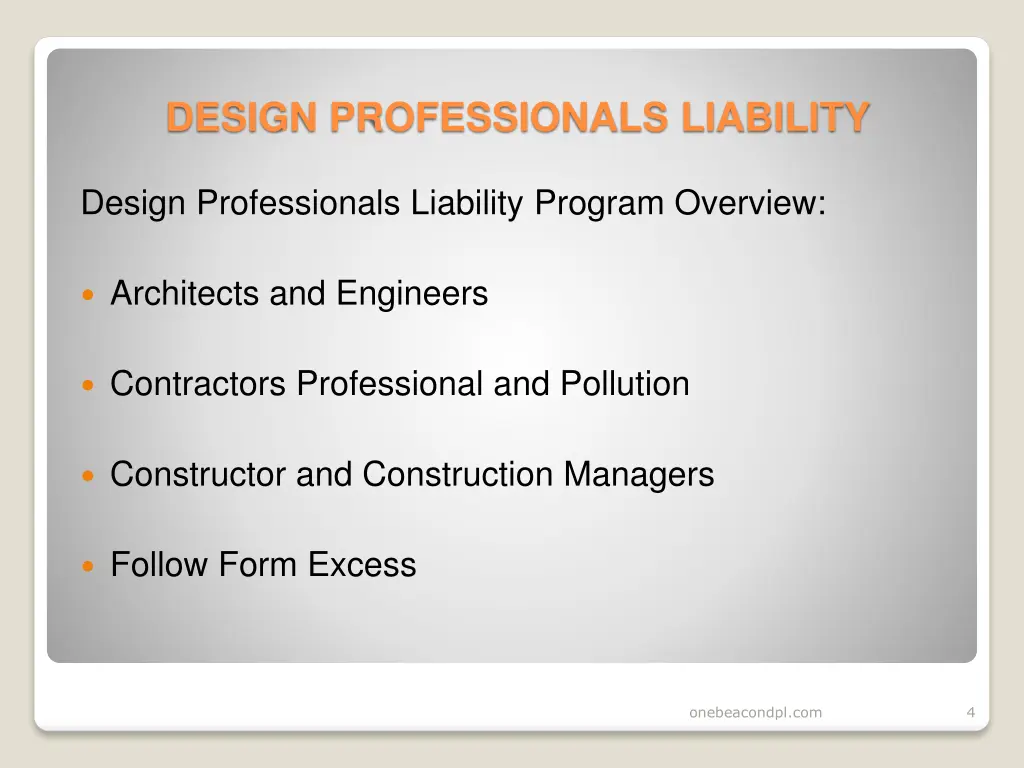 design professionals liability 2