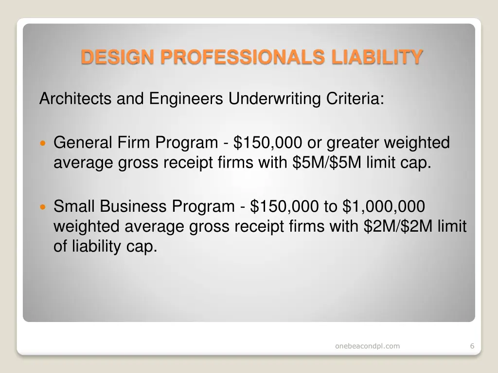 design professionals liability 4