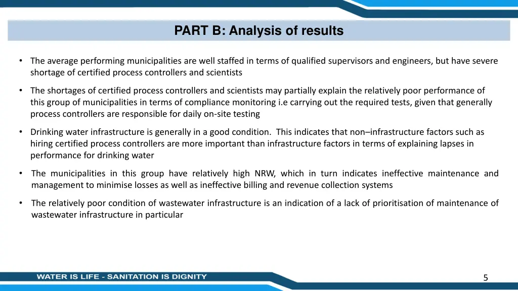 part b analysis of results