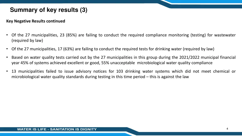 summary of key results 3