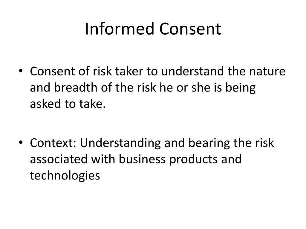 informed consent