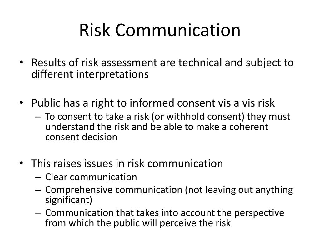 risk communication