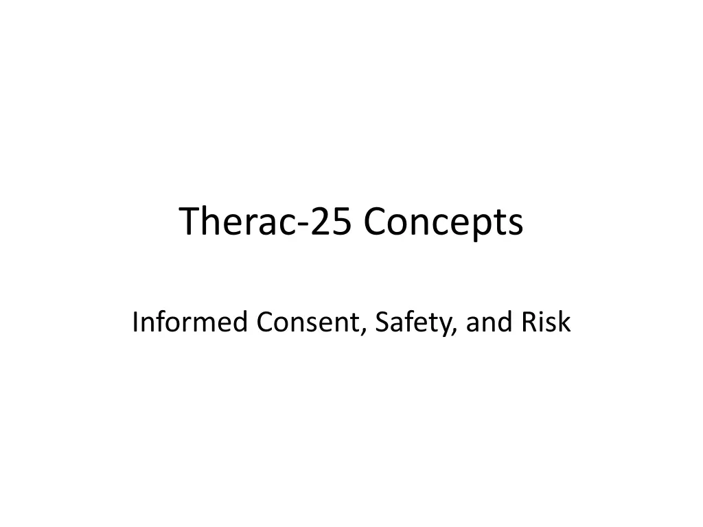 therac 25 concepts