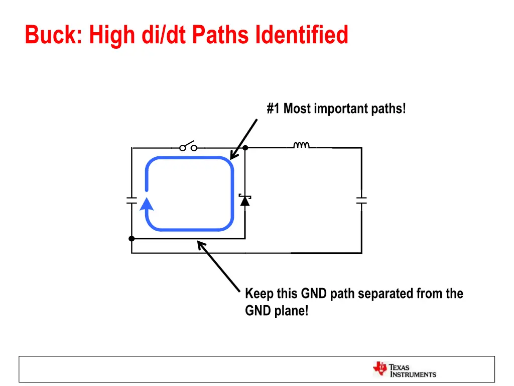 buck high di dt paths identified