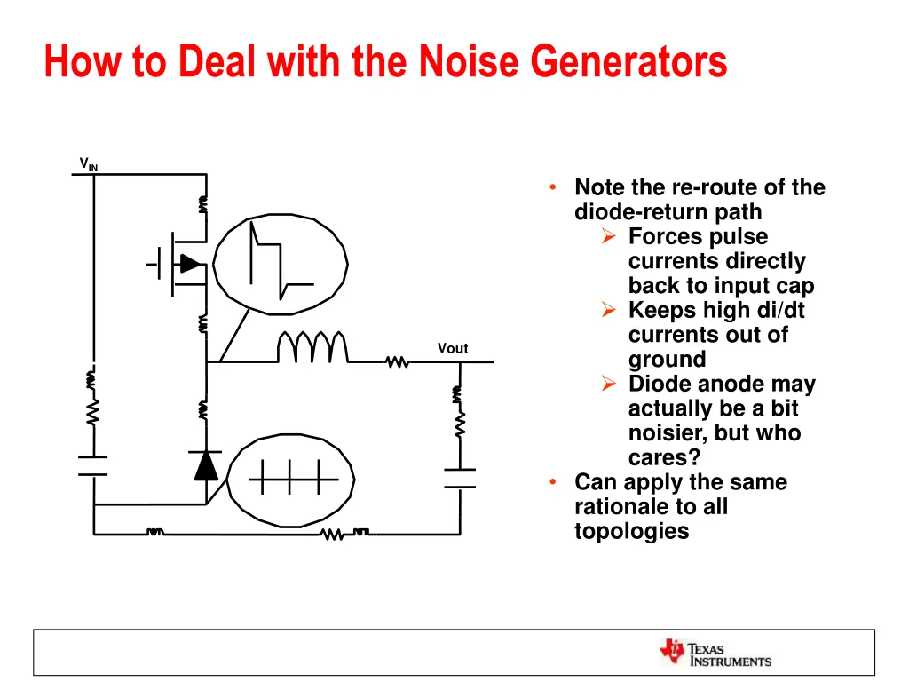 how to deal with the noise generators