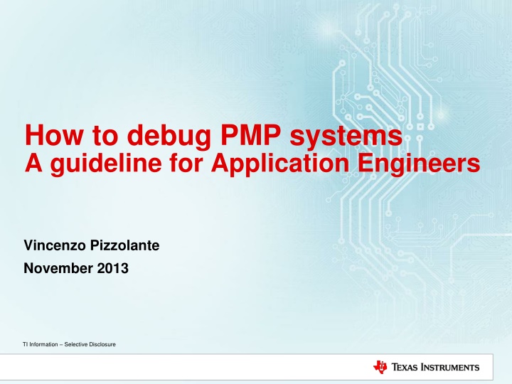 how to debug pmp systems a guideline