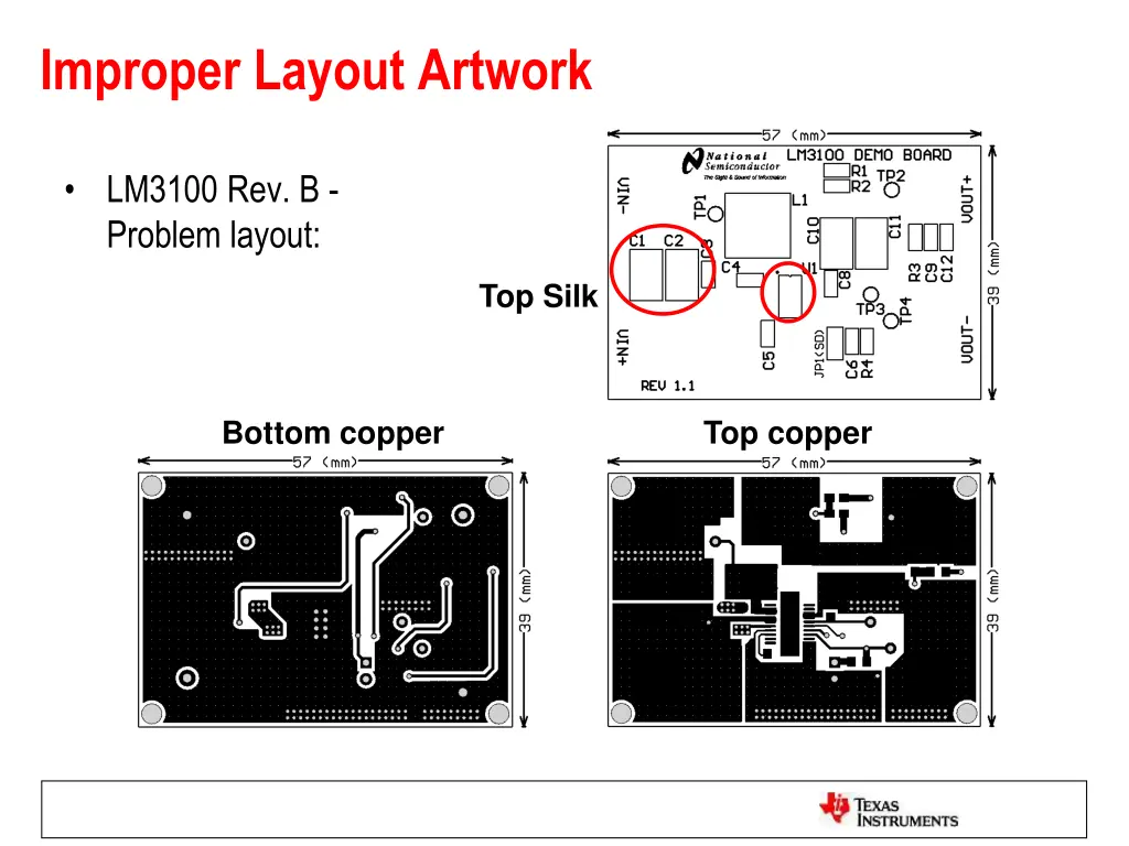 improper layout artwork