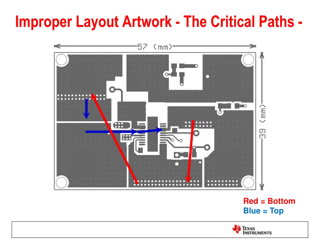 improper layout artwork the critical paths