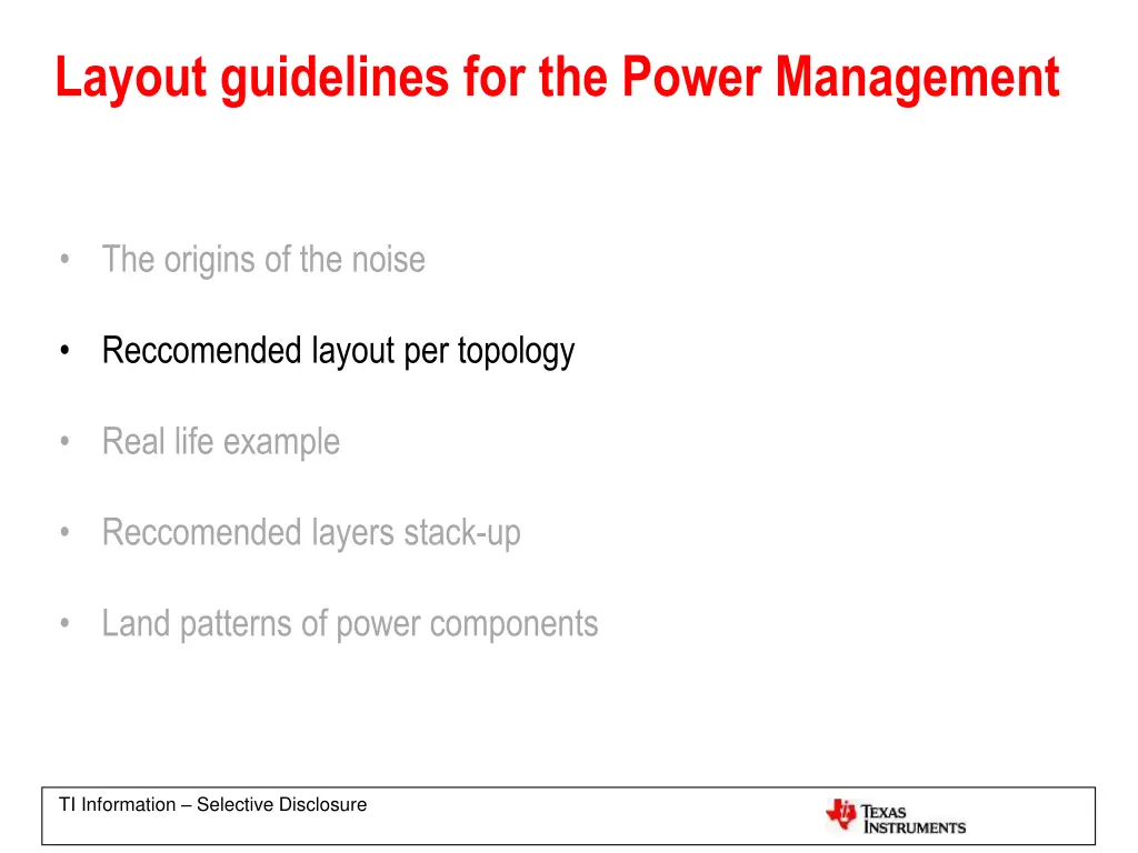 layout guidelines for the power management 2