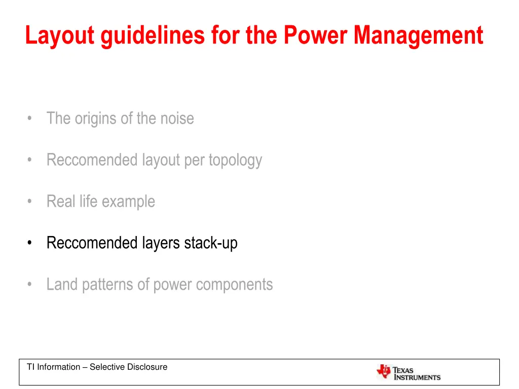 layout guidelines for the power management 4