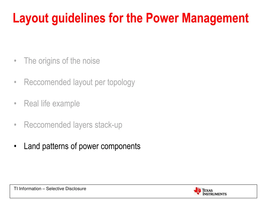 layout guidelines for the power management 5