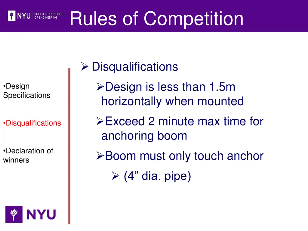 rules of competition 1