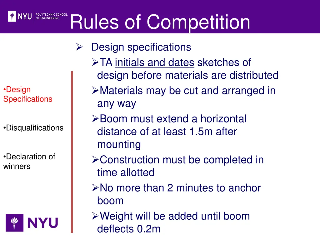 rules of competition