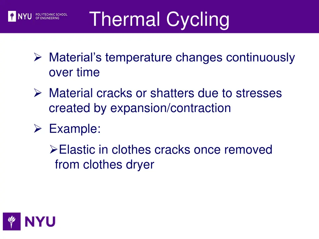 thermal cycling