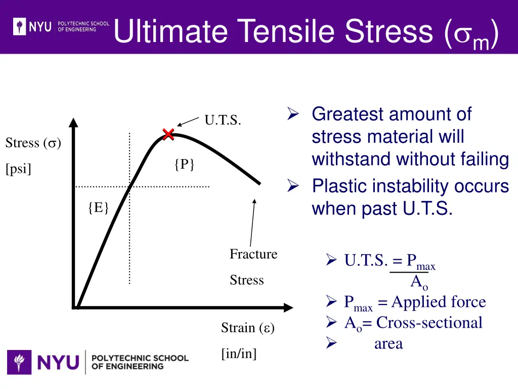 ultimate tensile stress m