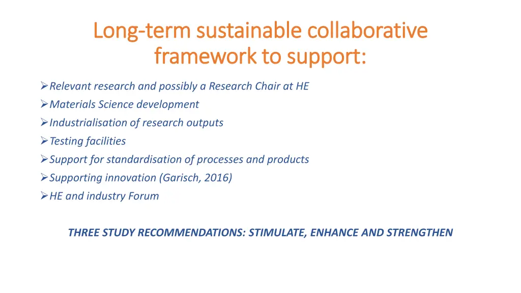 long long term sustainable collaborative term