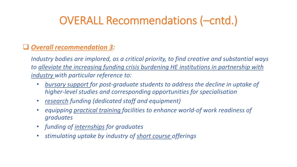 overall recommendations overall recommendations 2