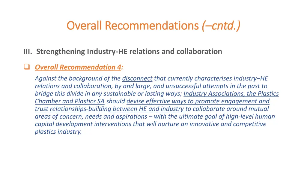 overall recommendations overall recommendations 3