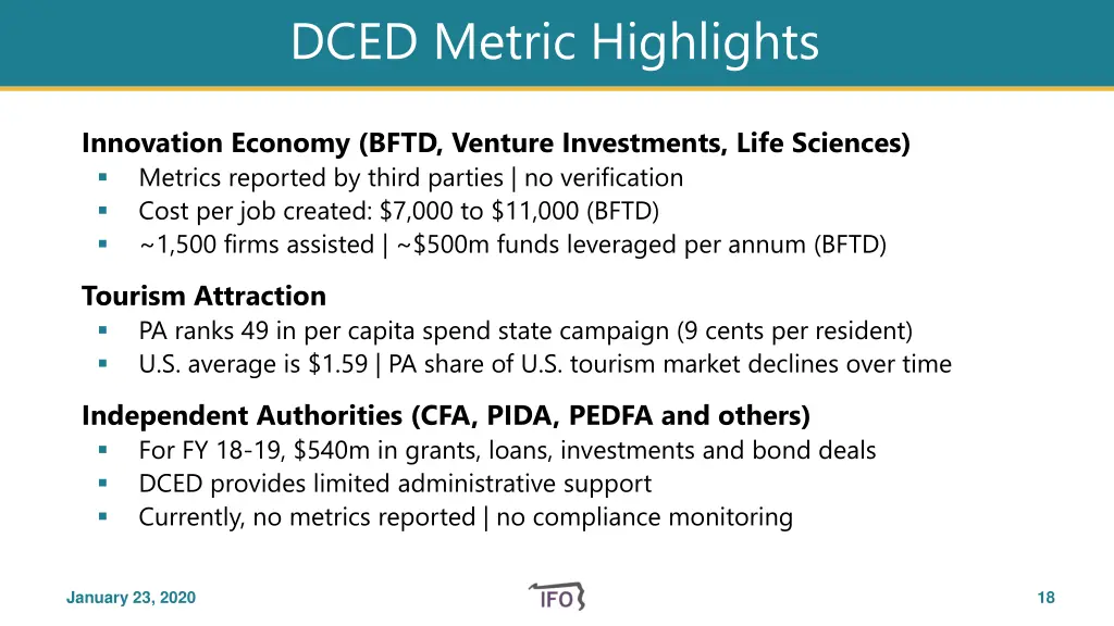 dced metric highlights 2