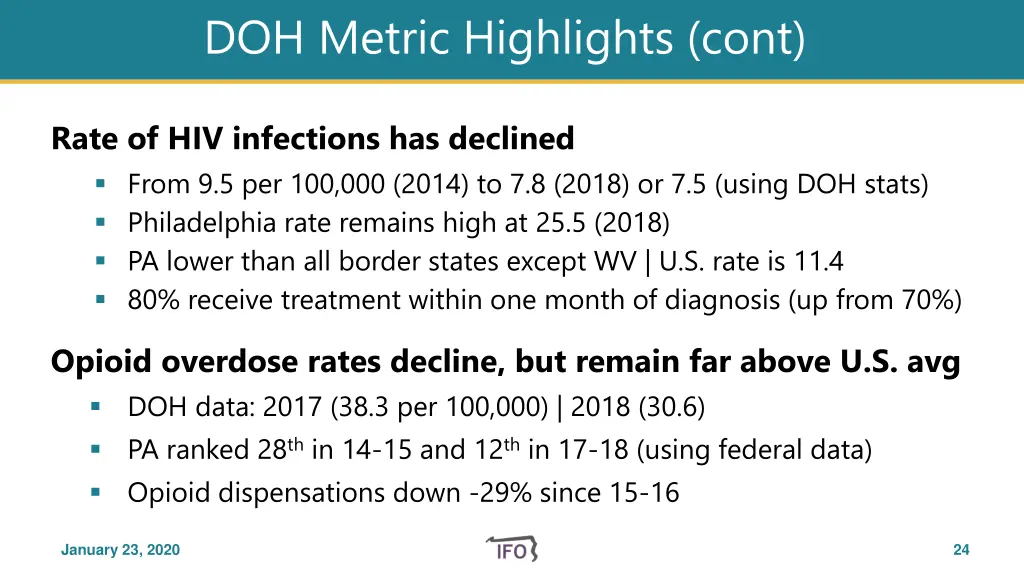 doh metric highlights cont