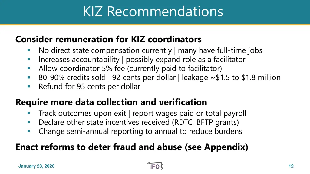 kiz recommendations