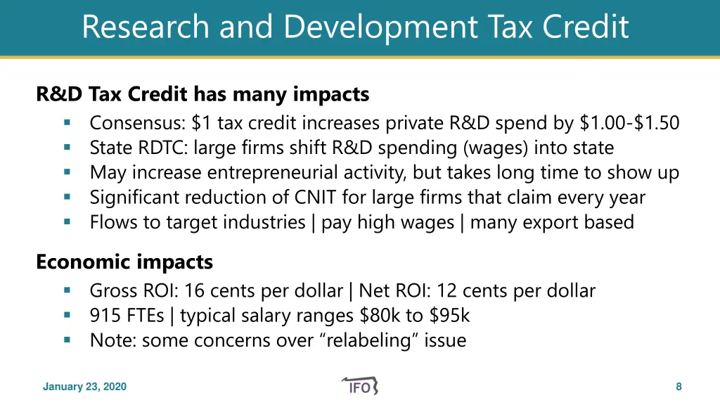 research and development tax credit 1