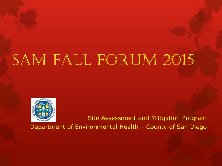 sam fall forum 2015