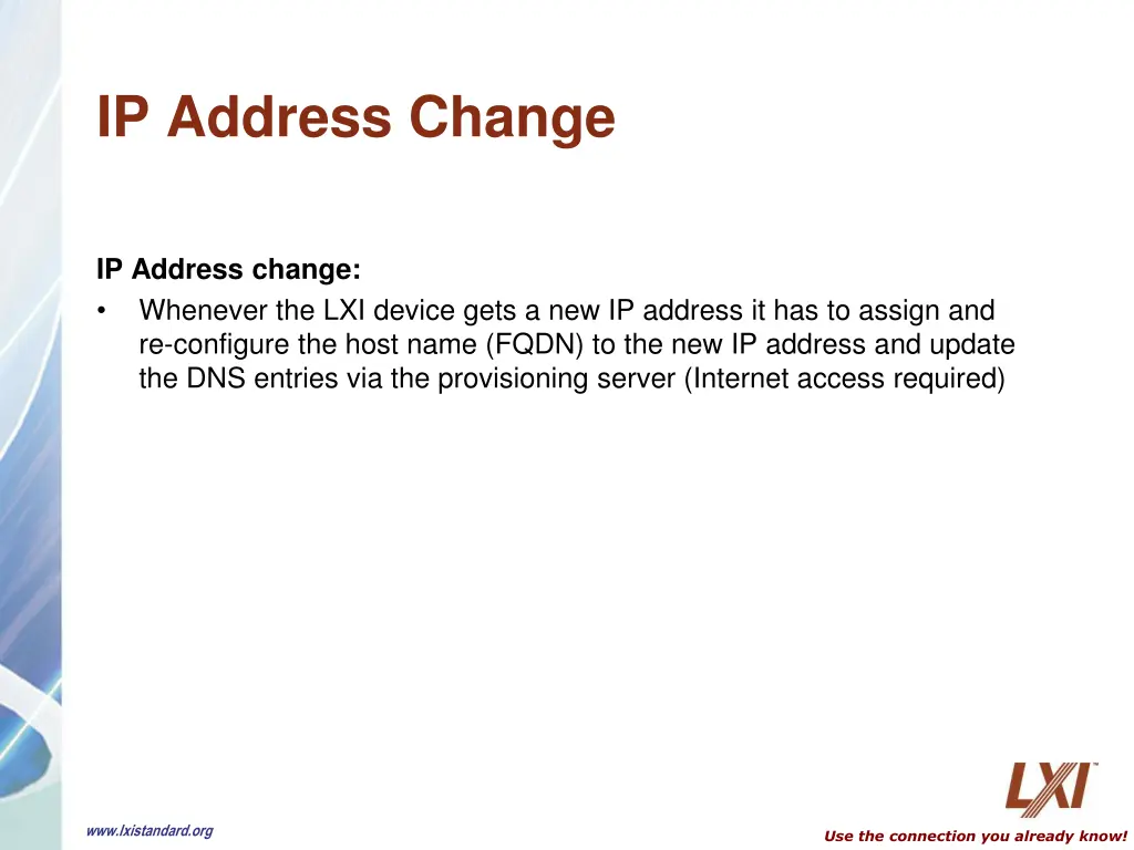 ip address change