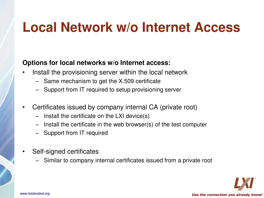 local network w o internet access